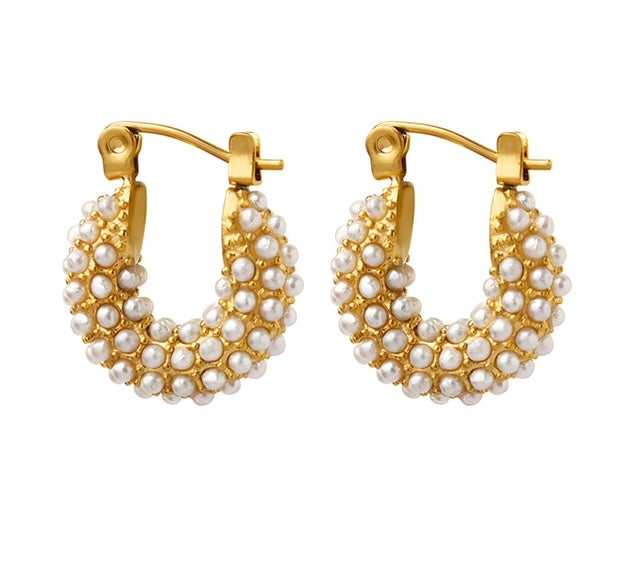 Pearled hoops