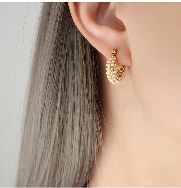 Pearled hoops
