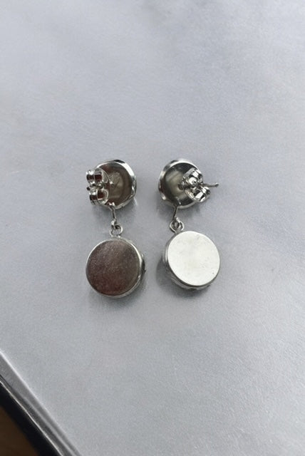 Elegant Green 2 Linear Stone Earrings